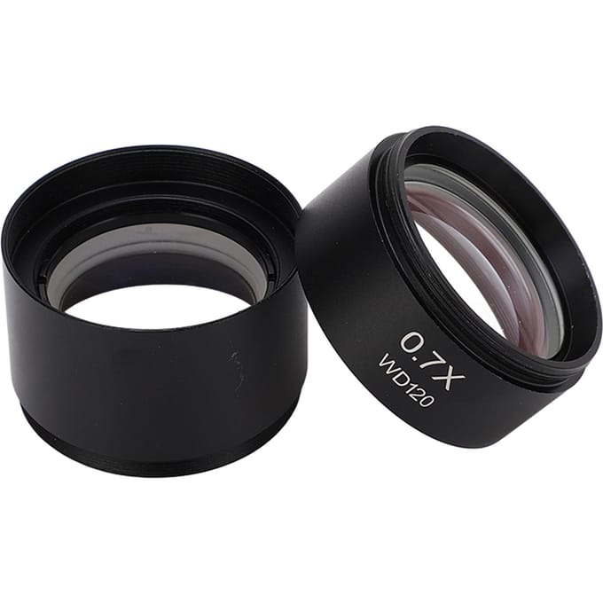 2 stuks Objectief Lens Set 0.7X 0.5X Aluminiumlegering Lichtgewicht Microscoop Hulp Objectief Lens