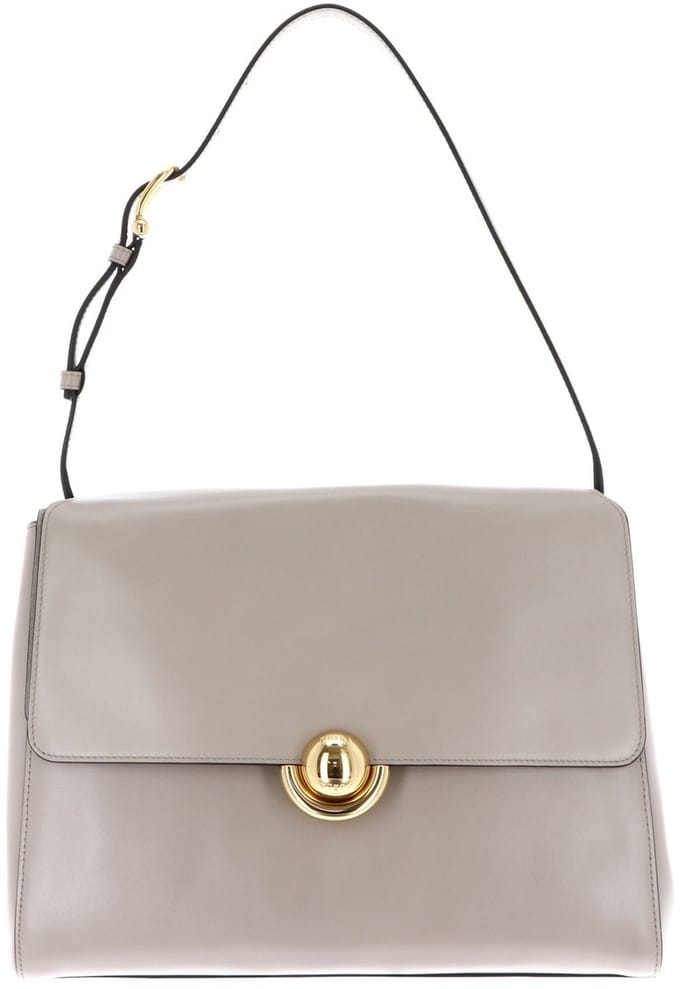 FURLA Leren schoudertas Domus Shoulder Bag 32 Linen beige
