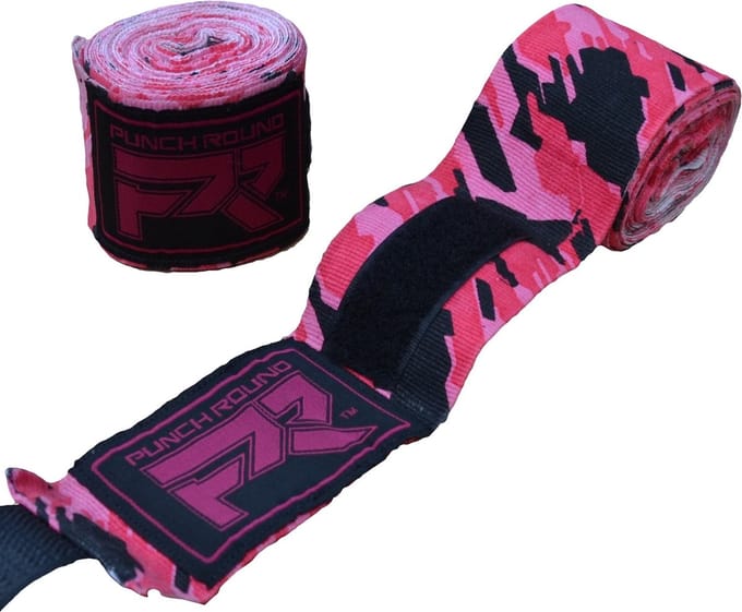 PunchR™ Boksbandages Hand Wraps TreX Camo 400 cm Roze
