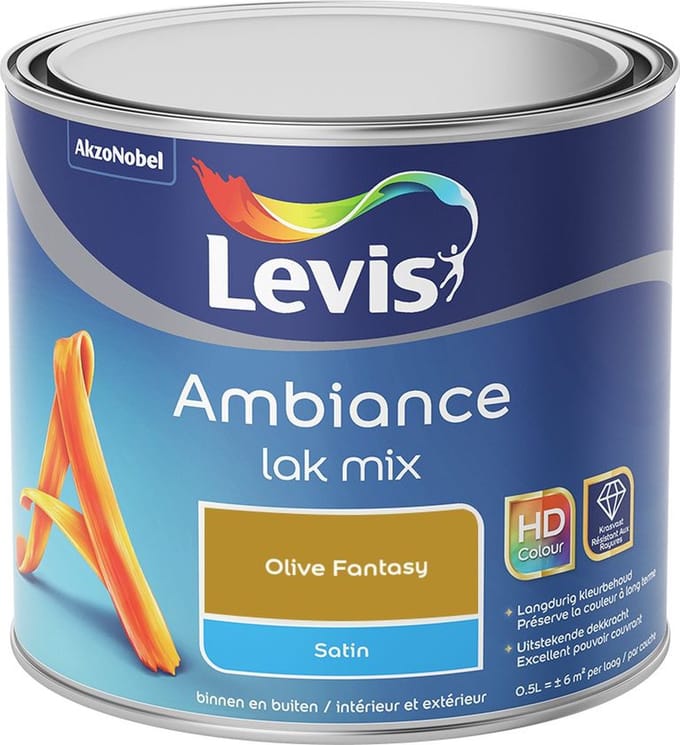 Levis - Ambiance Lak Satin Mix - Olive Fantasy - Mengverf - 0,5 L