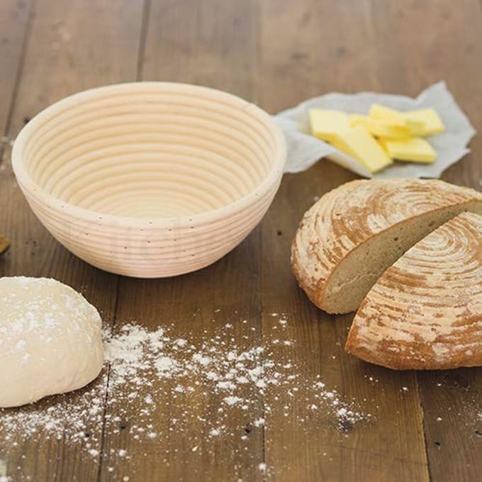 Ronde Rijsmand van Rotan 22 cm - Ideaal voor Brood Bakken