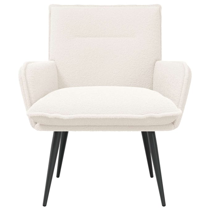 vidaXL - Fauteuil - Crèmekleurig - Bouclé