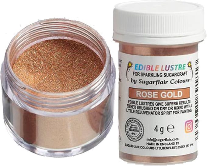 Sugarflair Eetbare Glanspoeder - Rose Gold - 4g - Voedingskleurstof