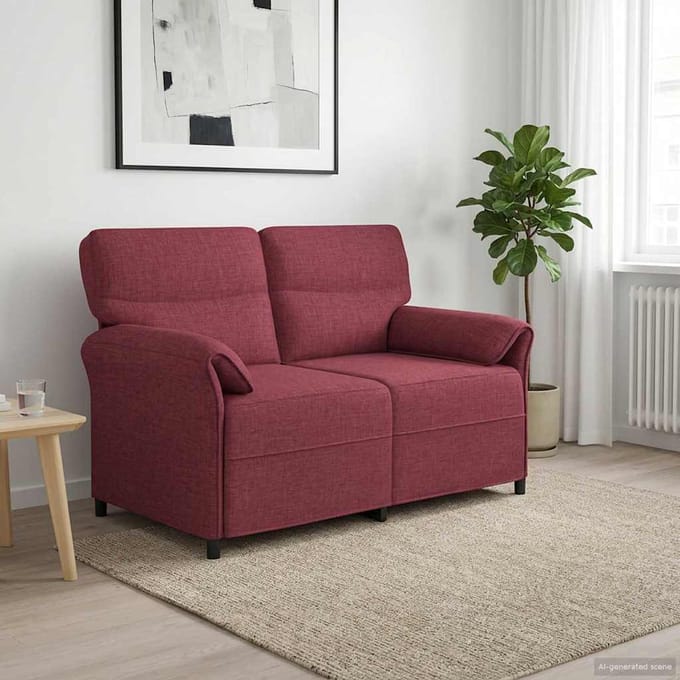 vidaXL - Bank - 100% - polyester - metalen - frame - MDF, - Multiplex