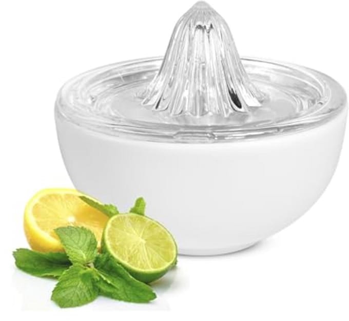 2-in-1 citruspers met porseleinen schaal voor vers sap
