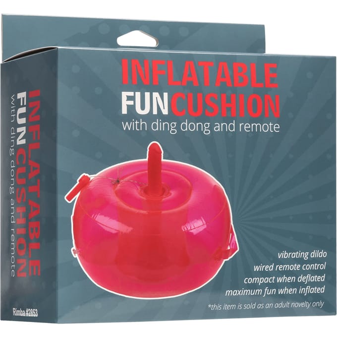 Opblaasbare Dildo Poef Cushion - met Ding Dong en afstandsbediening - Roze