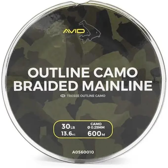 Avid Carp Outline Camo Braided Mainline 300m 30lb