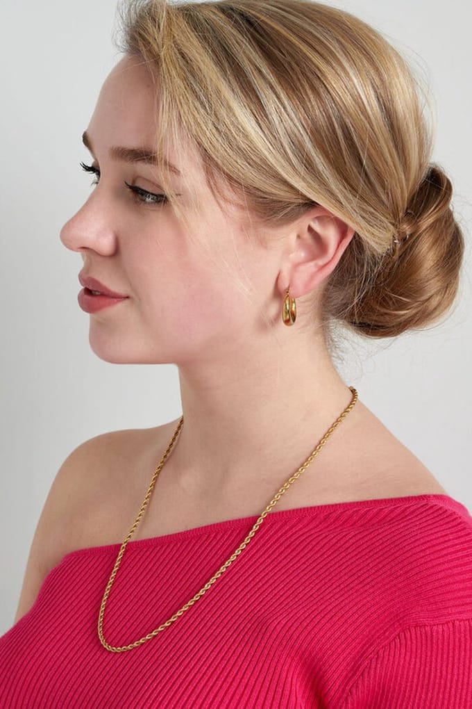 Bijoutheek Collier Twisted (3.5mm) Goud