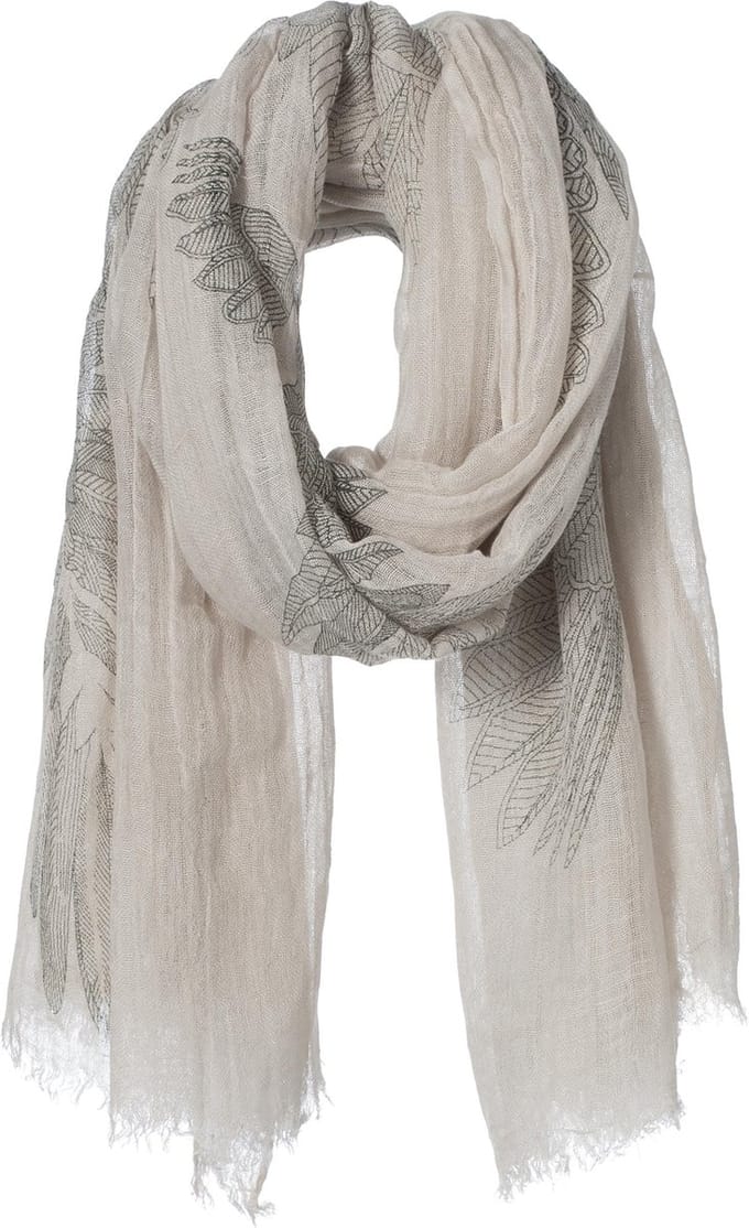 Amor Collections - Sjaal - Linnen/Viscose - Grijs - 115x200 cm