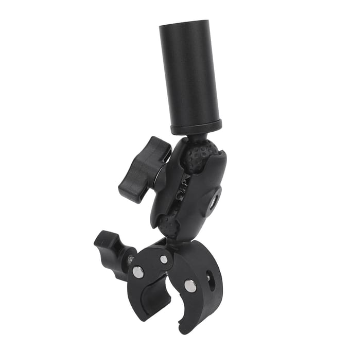 Klembevestiging en Adapter voor Mini Dishy Antenne Aluminiumlegering Verstelbare Hoek Auto Camper Ladder Paal black