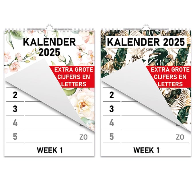 Weekkalender 2025 spiraal OPTIVISION A4
