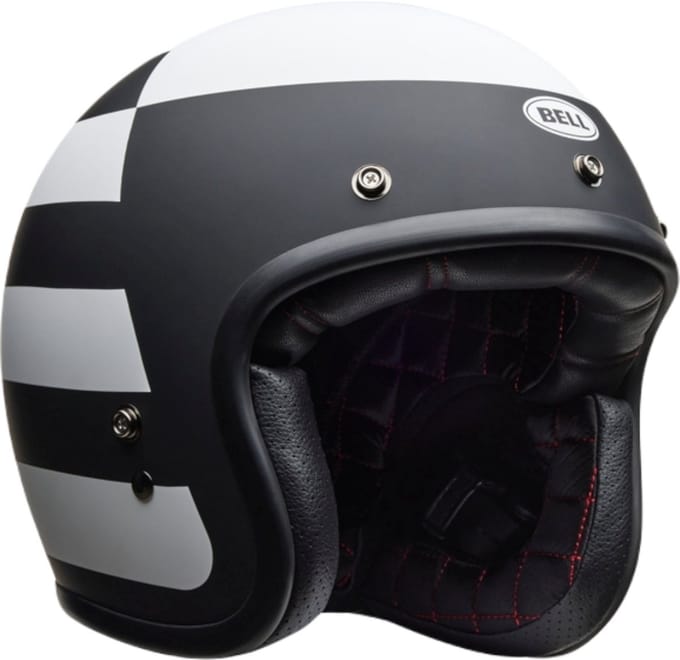 Bell C500 Parlor Matt Wit Zwart Jethelm - Helm