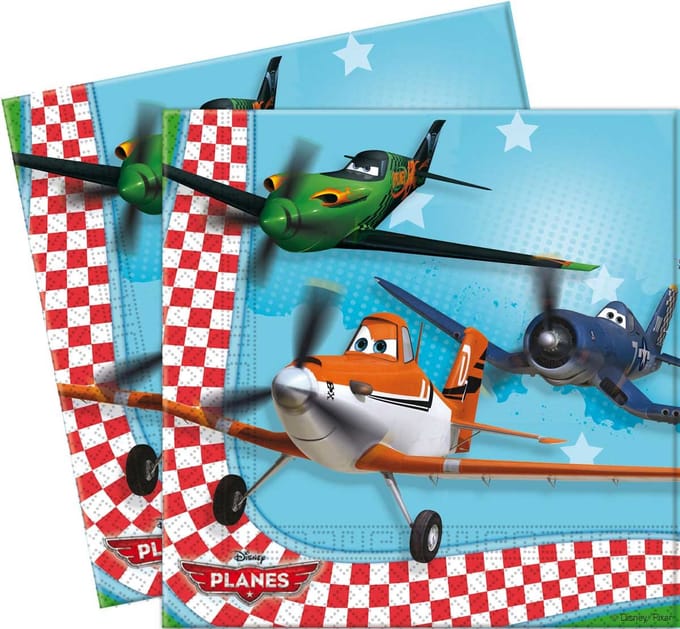 Planes servetten 33x33cm - Feestartikelen