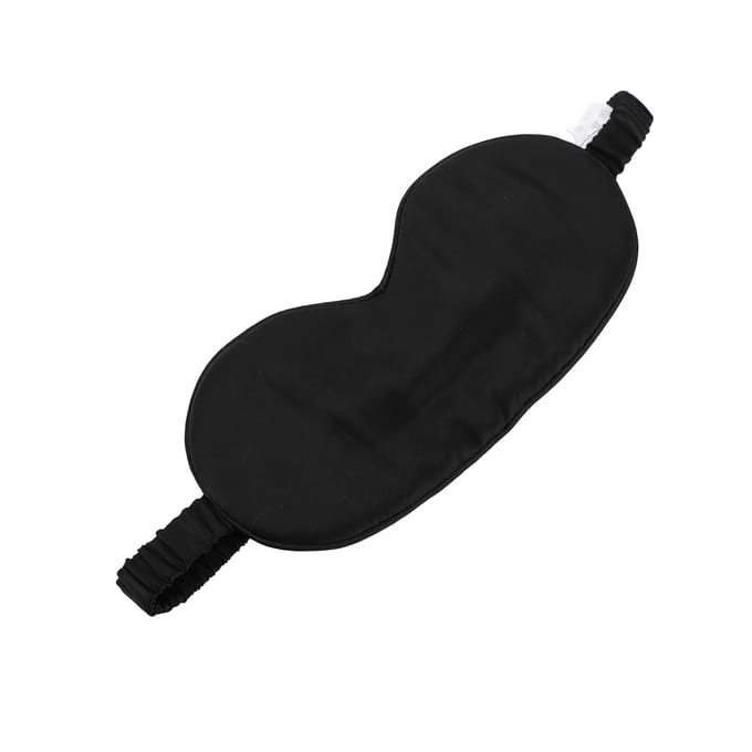 Cache-yeux en soie Masque de nuit en satin doux Sangle élastique Rembourrage confortable pour Voyage Sieste or