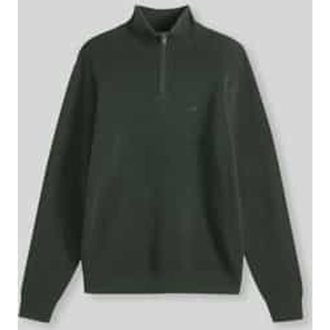 relaxed fit pullover van pure katoen model 'QUARTER'