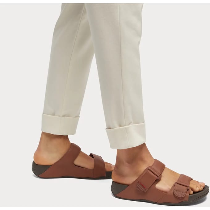 FitFlop Gogh Moc Slide In Leather Men BRUIN - Maat 41