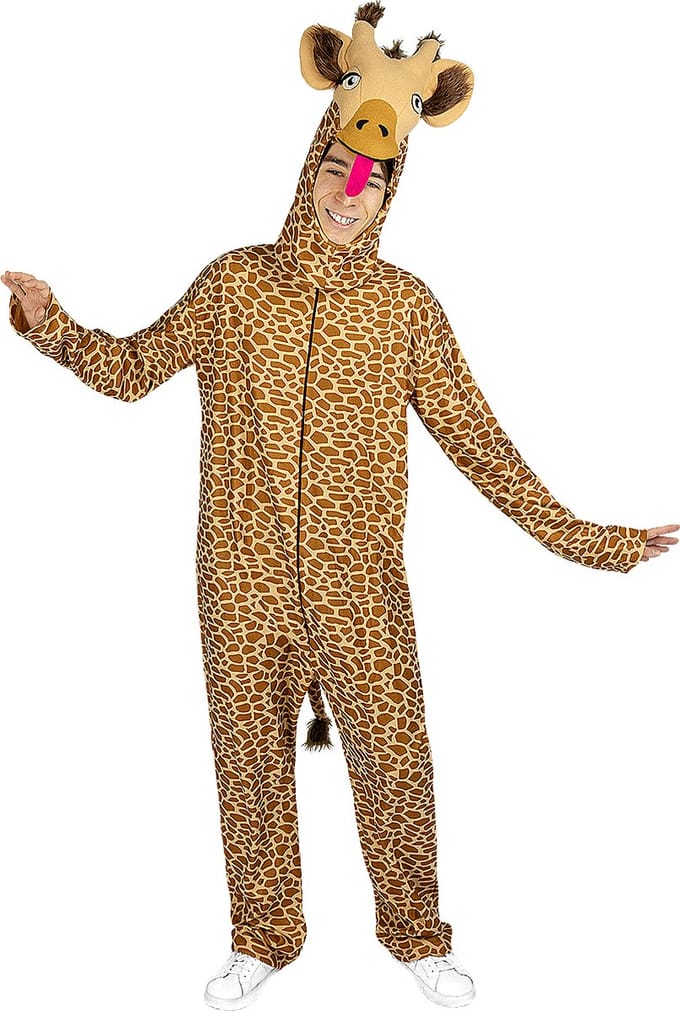 FUNIDELIA Giraffe Kostuum voor volwassenen - Maat: M - L - Bruin