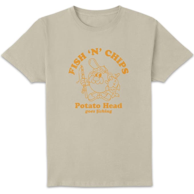 Mr. Potato Head Fish N Chips Men's T-Shirt - Cream - L