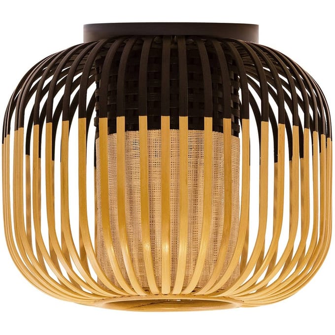 Forestier plafondlamp Bamboo XS, Ø 27 cm, zwart