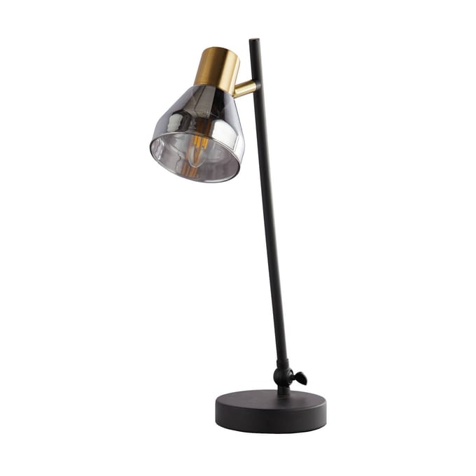 Searchlight Tafellamp Classy met rookglas kap