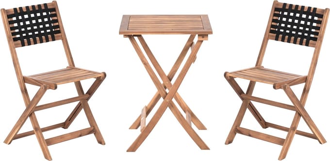 CONIOLO - Bistroset - Bruin/Zwart - Acaciahout