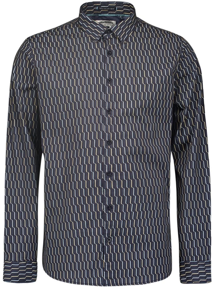 Stijlvol wintershirt met dynamisch all-over patroon