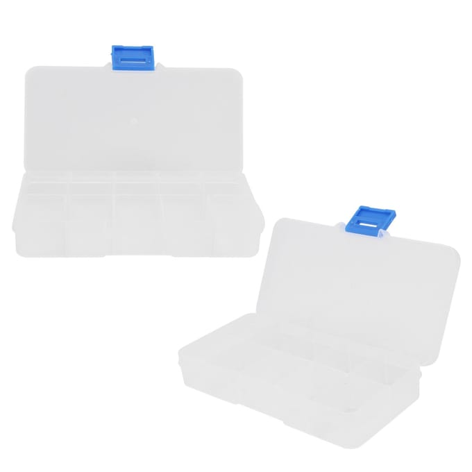 10 Vakjes Transparante Sieraden Doos Plastic Organizer Box Opbergcontainer voor Kralen Kunst DIY Knutsel white