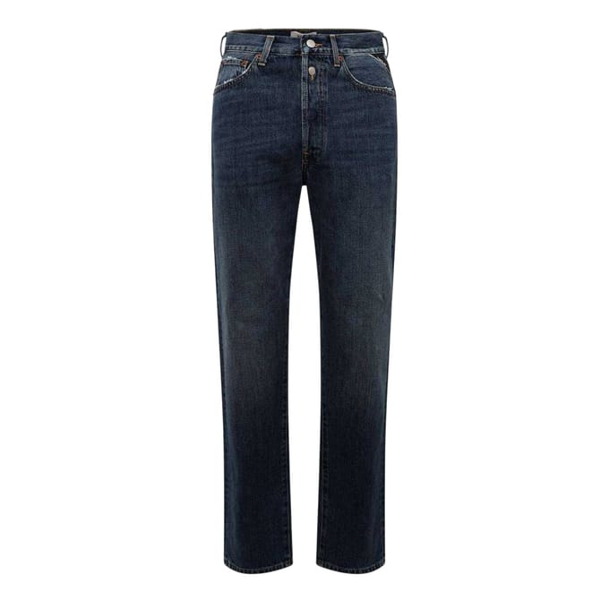 Replay Rechte katoenen jeans voor dames (Blauw)