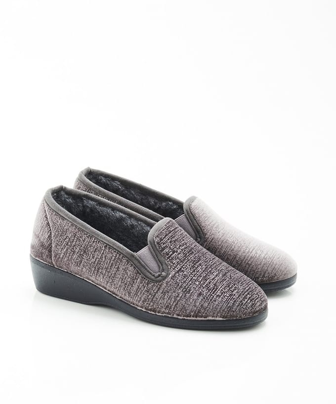 Damart - Iriserende Thermolactyl pantoffels - Dames - Grijs - 41