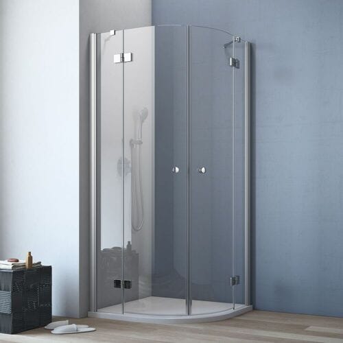 GEO maw flex round shower with 2 hinged doors, 80 x 100 cm AR30080105002360