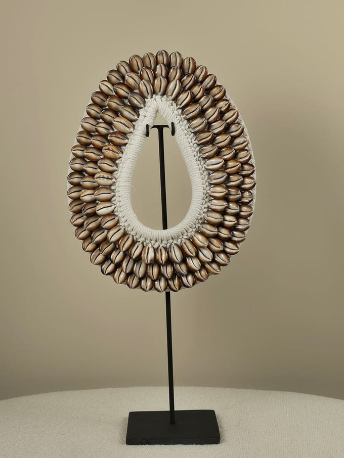 Blitzdeco - Decoratie op Standaard - Moon - Ovaal - Bruin - Handgemaakt S-Maat