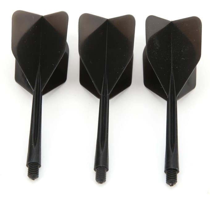 3 Stuks 2BA Geïntegreerde Transparante Dartschachten en Flights Standaard Vorm Anti-Breek Zwart black