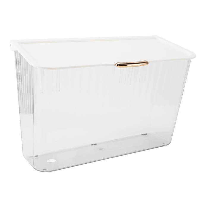 4L Wandgemonteerde Wasmand Stofdicht Multifunctioneel Wandhangend Mand voor Vuile Kleding met Deksel