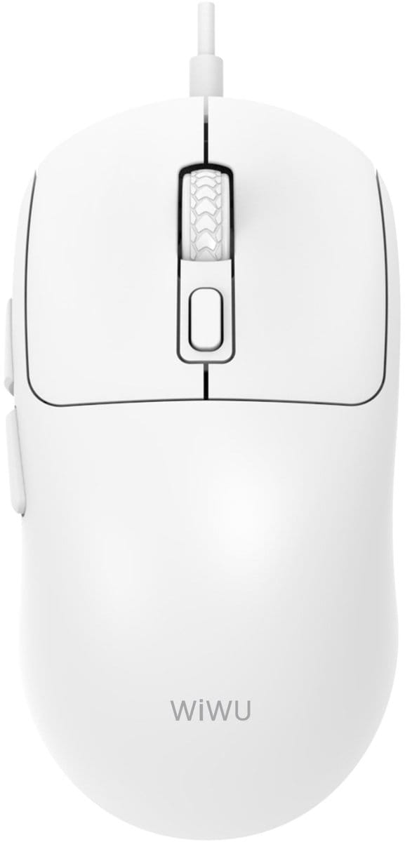 WiWU Bedrade Optische Muis - 6 Knoppen - Ergonomisch Design - 1.8m Kabel - Wit