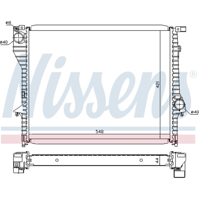 Radiator, motorkoeling NISSENS 60638