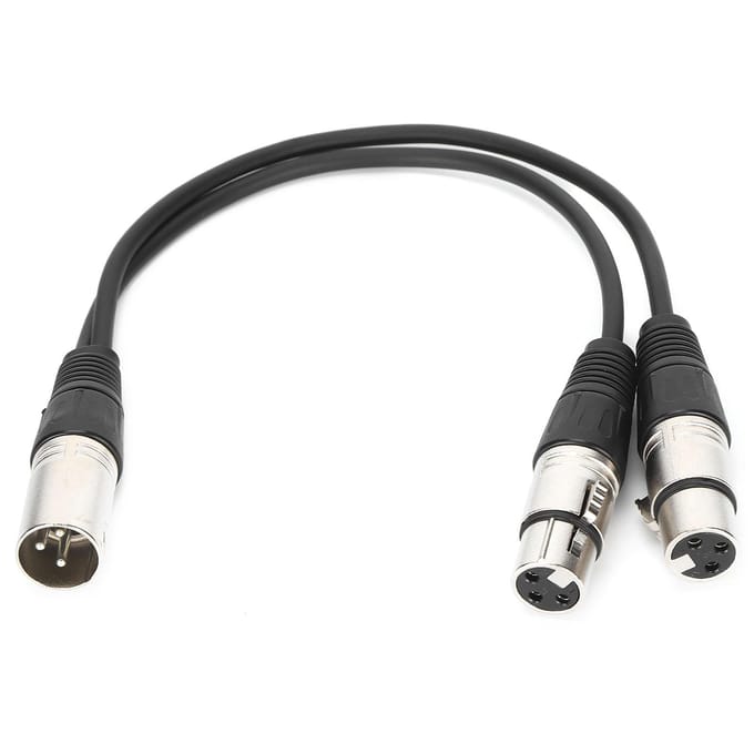 JORINDO JD6068 XLR Male naar Dubbel XLR Female Kabel Y-Type Splitter o Microfoonkabel 0.3M