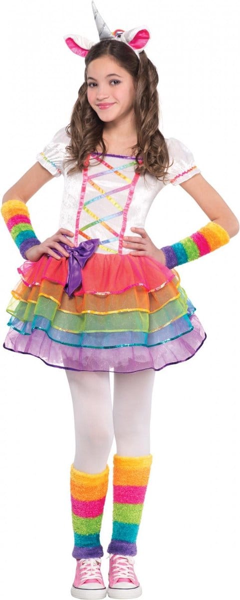 Amscan Eenhoorn-kostuum Rainbow Maat 3/4 jaar