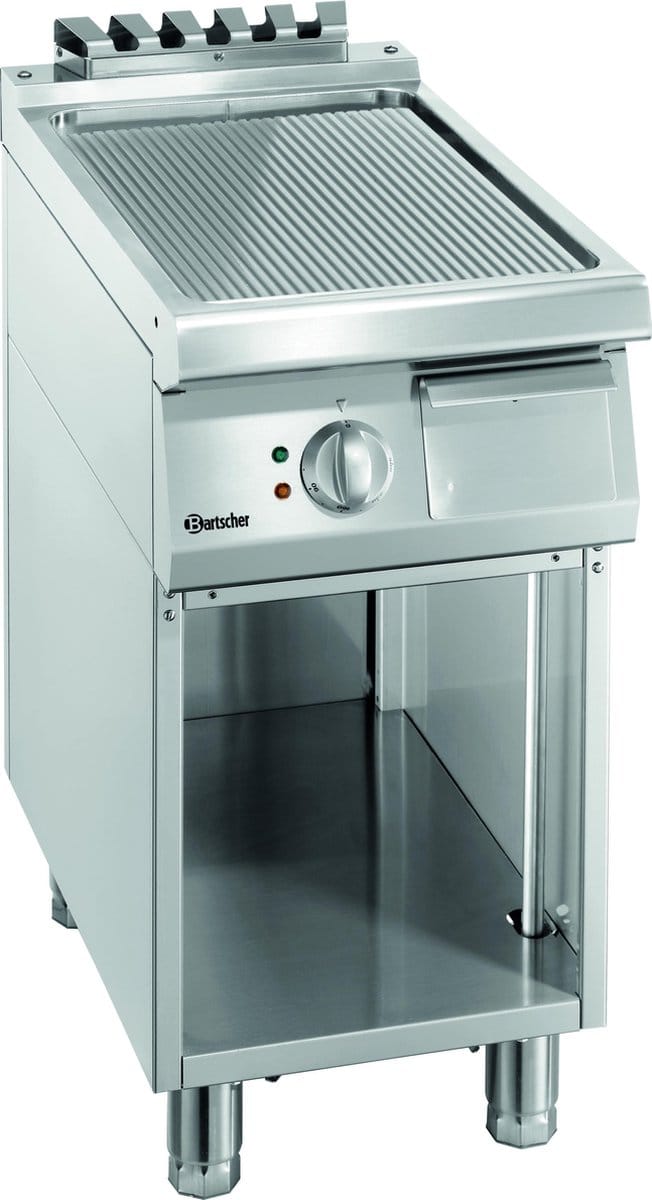 Bartscher Bakplaat 700 B400 - Geribbeld - 5 kW - 400V - 400x700x850mm