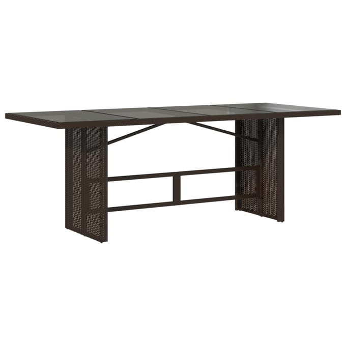 vidaXL - 7-delige - Tuinset - met - kussens - poly - rattan - bruin