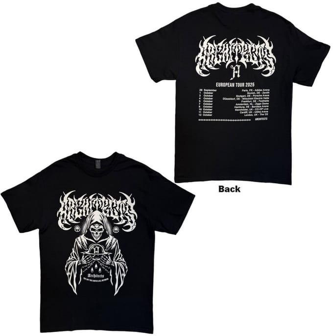 Architects - TSTE & AB Skeleton EU Tour 25 Heren Tshirt - S - Zwart