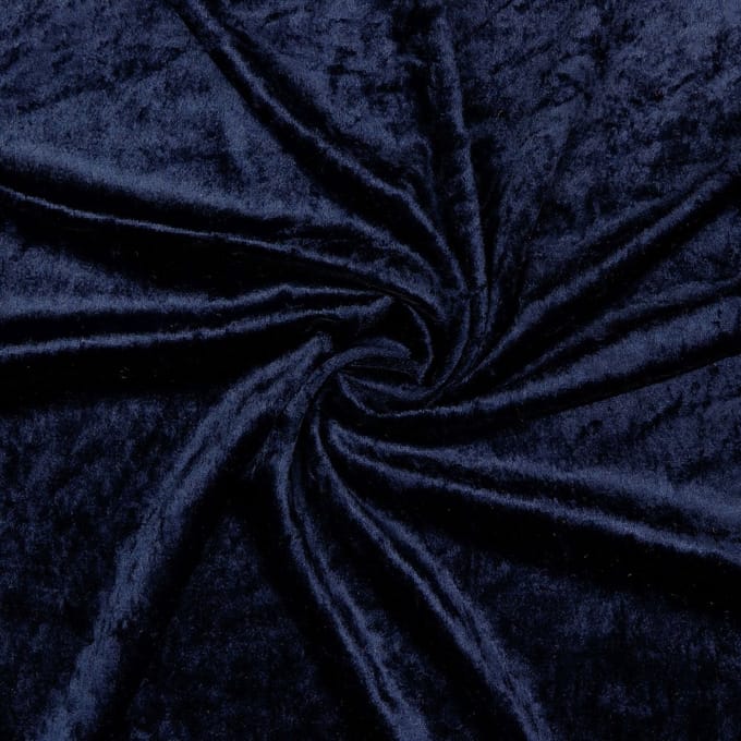 Velours de panne - 140cm breed - Marineblauw - 10 meter