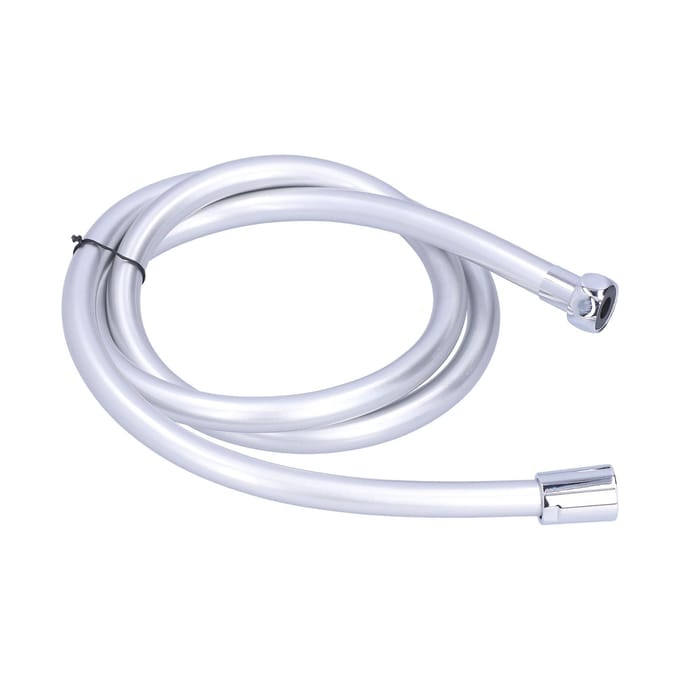 Tuyau de Douche PVC 1,5m Tuyau de Pommeau de Douche Tuyau Chauffe-Eau Lisse Antidéflagrant Argent pour Salle de Bain gray