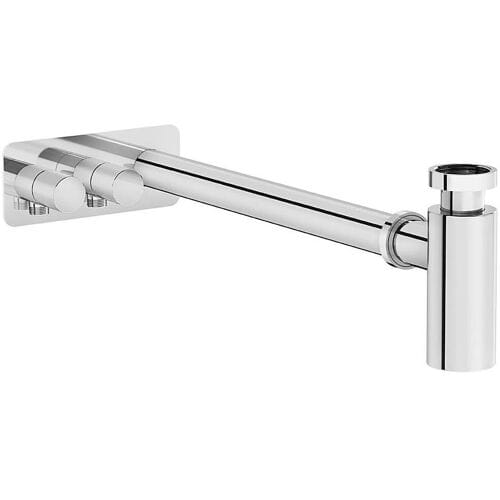 VitrA outlet pipe/rosette asymmetrical design siphon set with angle valves A45156