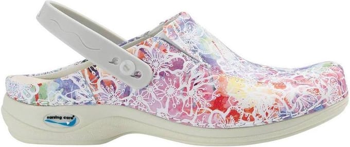 Nursing Care Clog Open Elastiek - Bloemen Medische Klompen Dames