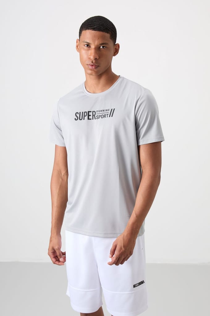 Heren T-Shirt met Print en Ronde Hals