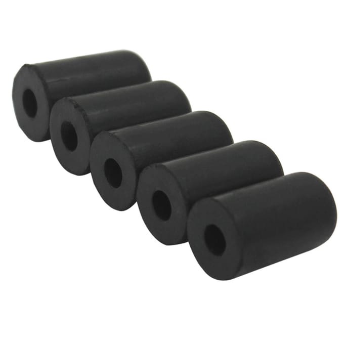 5 stuks draagbare zwarte cello rubberen eindpen tip beschermer muziekinstrumenten accessoire black