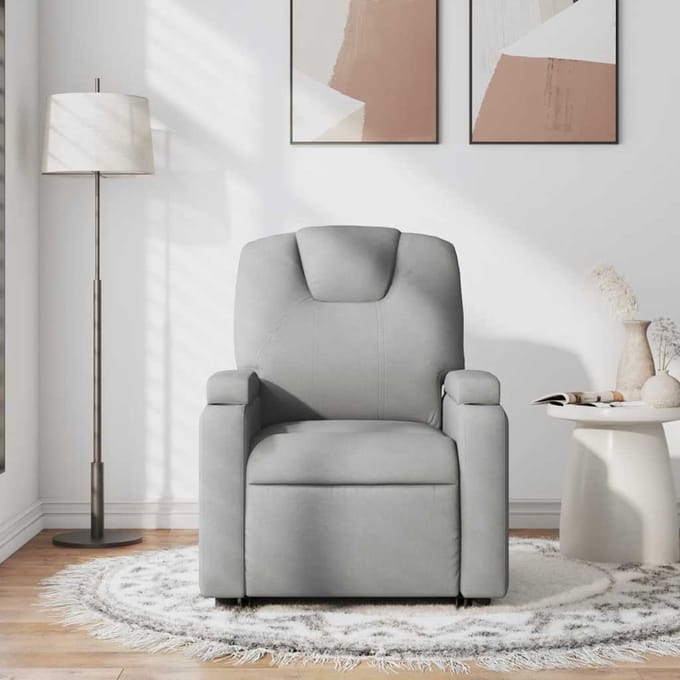 Vidaxl Klapbare Massagestoel, Lichtgrijs, Bekleed met Stof