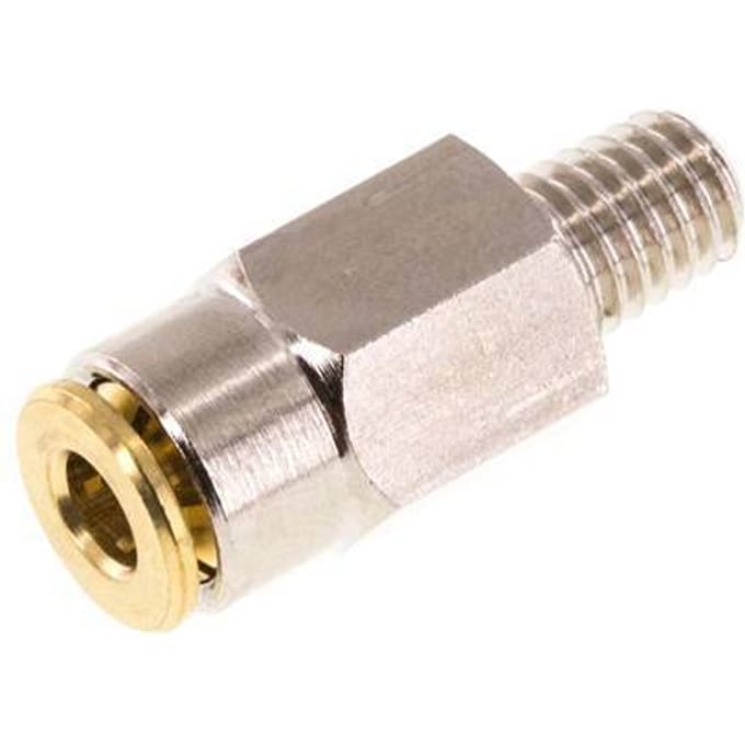 4mm x M 6 (conical) Messing Insteekfitting Buitendraad Hoge Druk NBR [2 Stuks]
