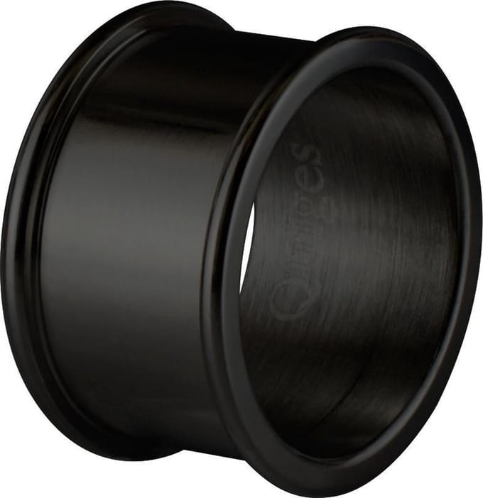 Quiges Stapelring Ring - Basisring  - Dames - RVS zwart - Maat 17 - Hoogte 6mm