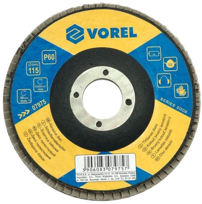Vorel - Schijfschuurmachine P100 - 115 mm - Lichte Epoxyhars - Voor Hoekslijper